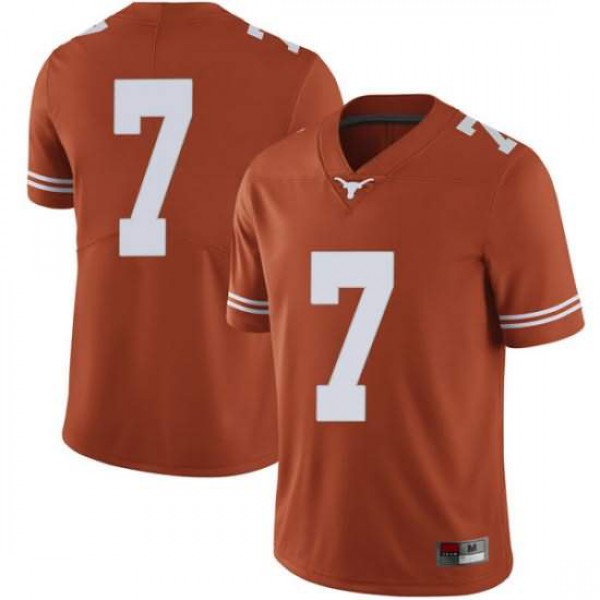 Men's University of Texas #7 Caden Sterns Limited Player Jersey Orange